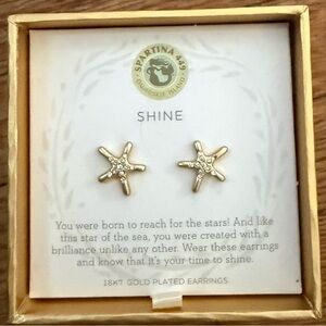 Spartina 449 Gold-Plated Starfish Earrings